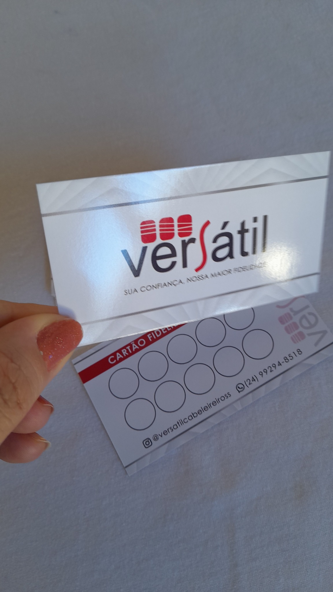 Cartão fidelidade personalizado