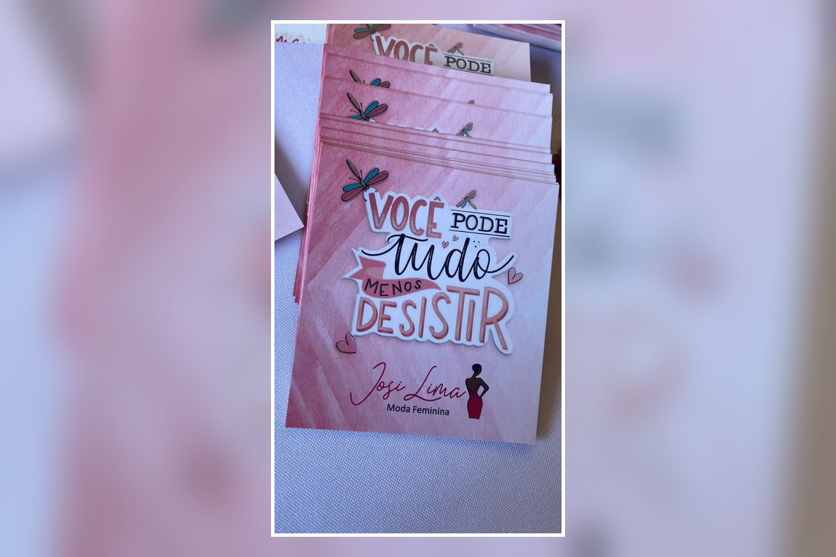 Cartão motivacional personalizado produzido pela Gráfica Intromaker